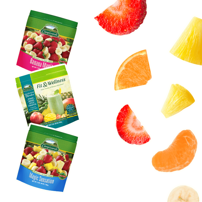Campoverde Frozen Fruit & Veggie Smoothie 4 Packs, Fit & Wellness, 32oz Bag
